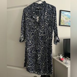 Banana Republic Blue Snakeskin Dress